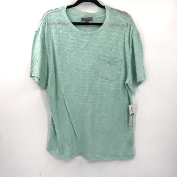 CHARLES AND A HALF Seafoam Green Short Sleeve Knit Pocket Tee Tshirt NWT Men M - Picture 1 of 7
